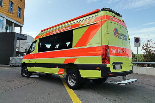 Fluoreszierende Autofolien in Verwendung Fluoreszierende Autofolien in Verwendung