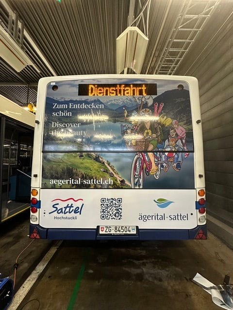 Buswerbung Sattel Tourismus